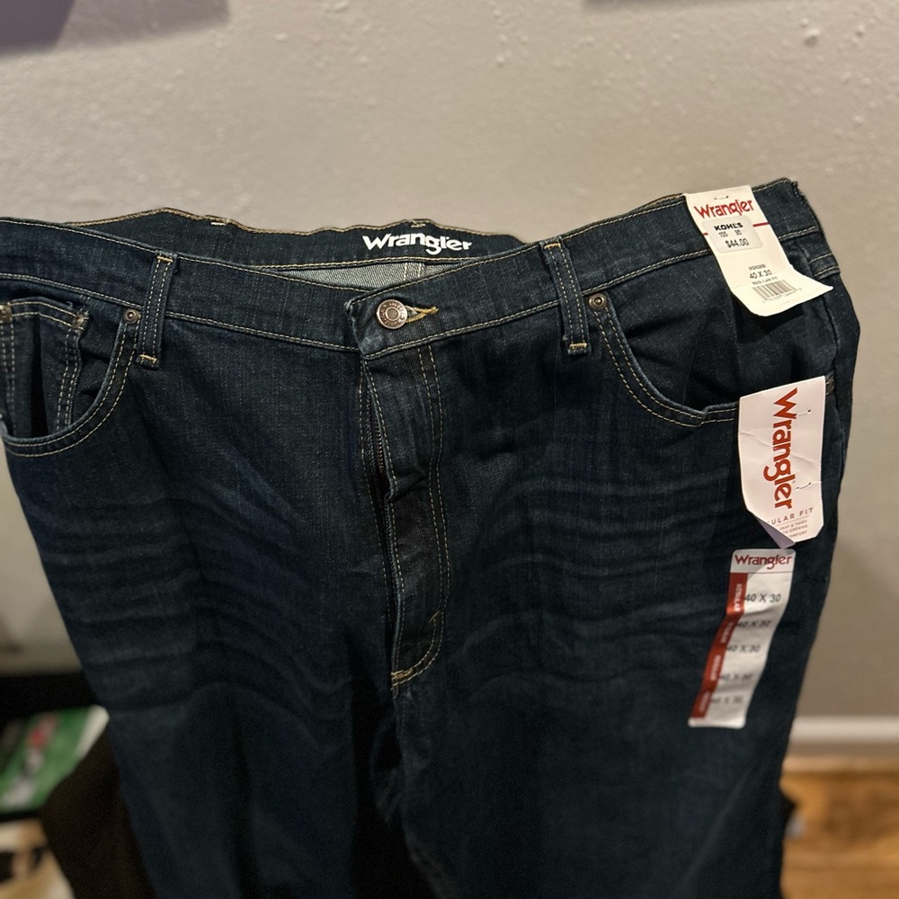 5-pocket Wrangler jeans regular fit straight leg size 40 x 30